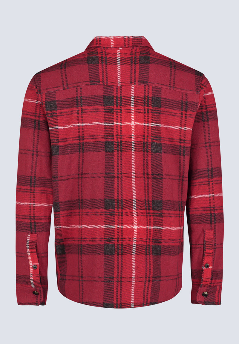 Samme Men's Plaid Blanket Shirt, Cranberry - BM24461