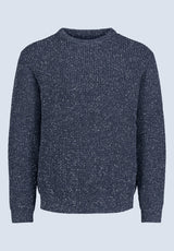 Wonder Men’s Long Sleeve Speckled Knit Sweater, Navy - BM24464