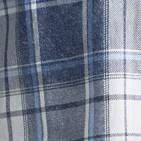 Buffalo David Bitton Sierra Men's Long-Sleeve Plaid Shirt, White & Mirage Blue - BM24465 Color MIRAGE