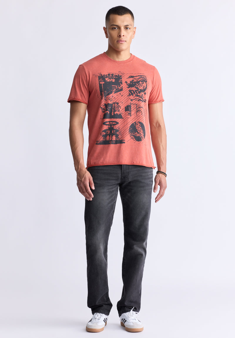 Togo Men’s Short Sleeve Graphic T-shirt, Red - BM24482