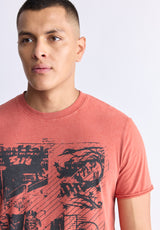 Togo Men’s Short Sleeve Graphic T-shirt, Red - BM24482