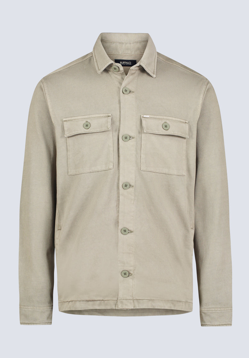 Buffalo David Bitton Salto Men's Utility Button-Up Shirt Jacket, Army green - BM24497