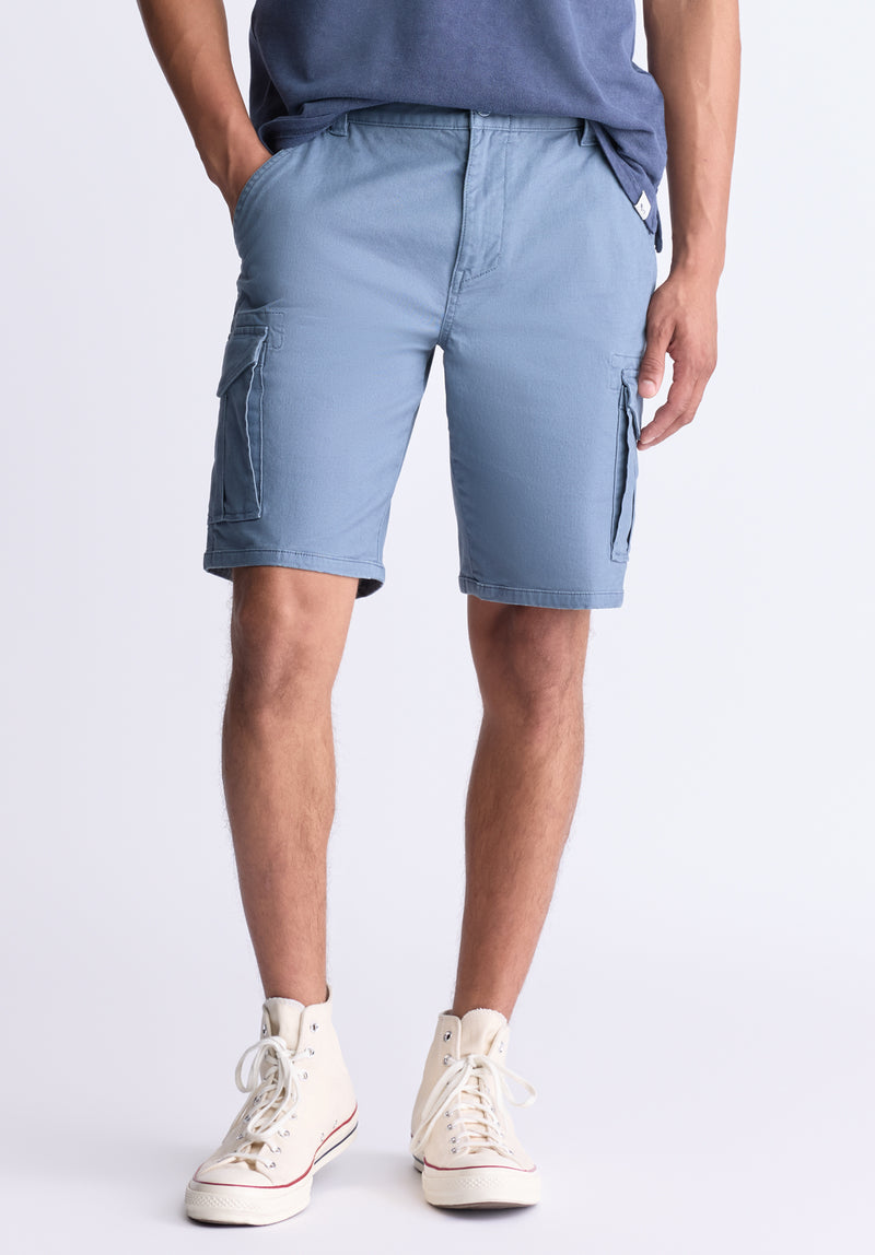 Buffalo David Bitton Hiero Men's Cargo Shorts, Mirage blue - BM24503