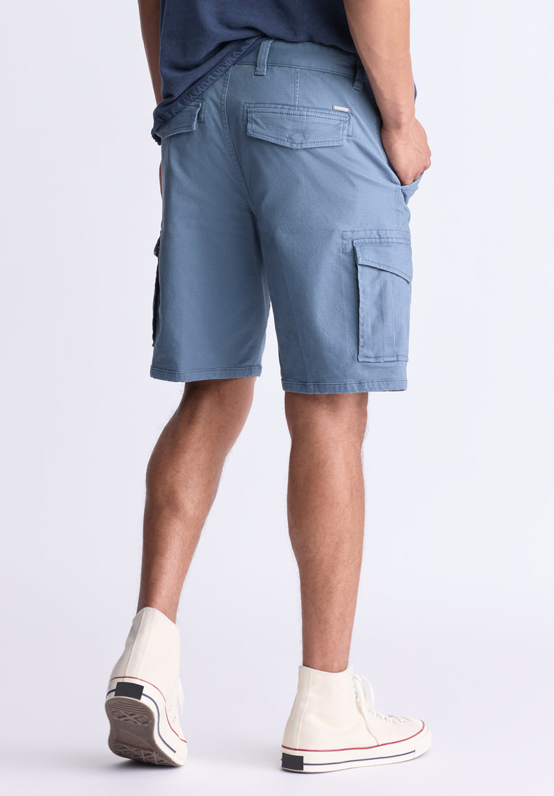 Buffalo David Bitton Hiero Men's Cargo Shorts, Mirage blue - BM24503