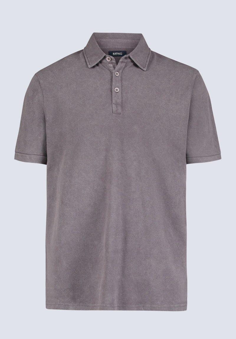 Buffalo David Bitton Kabold Men's Classic Polo, Charcoal - BM24515