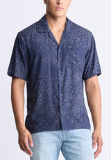 Buffalo David Bitton Santi Men's Paisley Print Short-Sleeve Button-Up Shirt, Midnight blue - BM24521