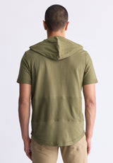 Buffalo David Bitton Katoni Men's Short-Sleeve Hooded T-Shirt, Burnt Olive - BM24524 Color BURNT OLIVE