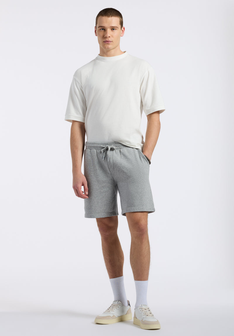 Hilston Men's Fleece Relaxed Shorts, Heather Grey - BM24536