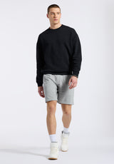 Hilston Men's Fleece Relaxed Shorts, Heather Grey - BM24536