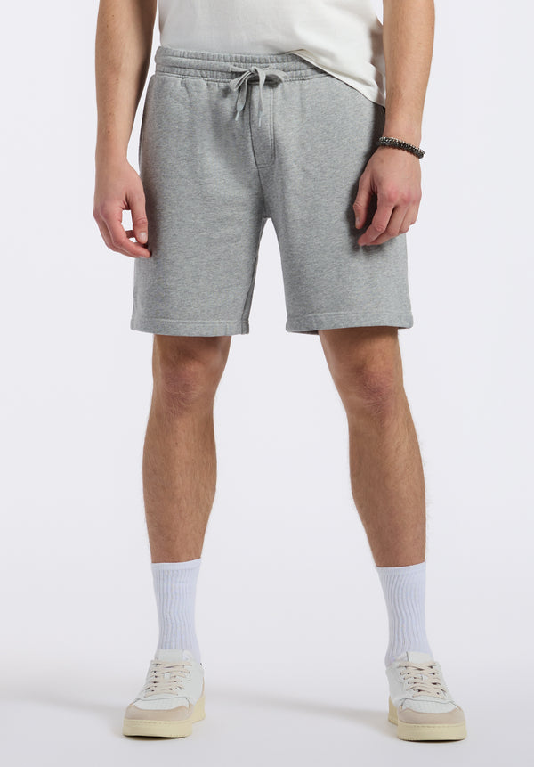 Hilston Men's Fleece Relaxed Shorts, Heather Grey - BM24536