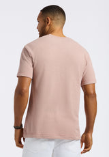 Karlton Men's Waffle-Knit Short-Sleeve Crewneck T-Shirt, Adobe Rose - BM24538