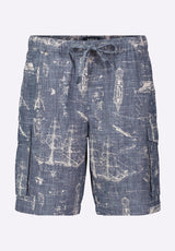 Buffalo David Bitton Halten Men's Relaxed Fit Printed Cargo Shorts Color 