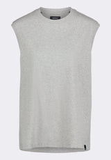 Kingster Men's Sleeveless Crew Neck Relaxed Fit Jersey Tank Top, Heather Grey - BM24601