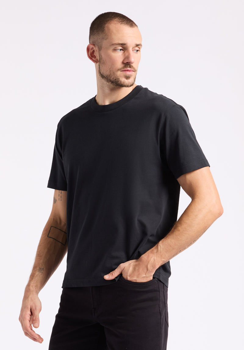 Kanto Men's Short-Sleeve Crew Neck Jersey T-Shirt, Black - BM24603