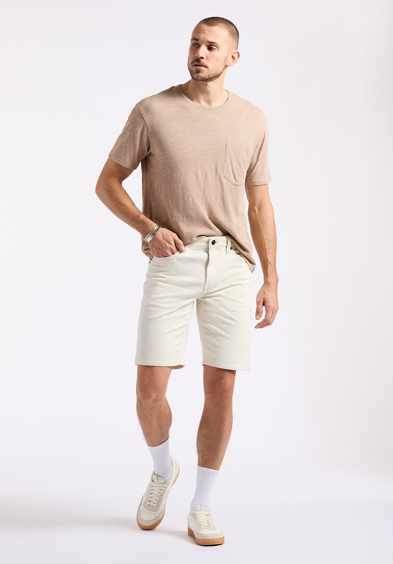 Kander Men's Slub Knit Crew Neck Pocket T-Shirt, Tuffet Beige - BM24606