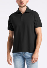 Kindell Men's Short-Sleeve Piqué Polo, Black - BM24608