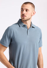 Kindell Men's Short-Sleeve Piqué Polo, Mirage Blue - BM24608