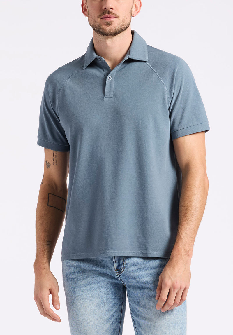 Kindell Men's Short-Sleeve Piqué Polo, Mirage Blue - BM24608