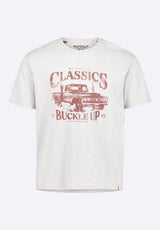 Trige Men's Graphic T-Shirt with Pickup Truck Print, Heather Grey - BM24631