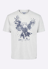 Teagle Men's Graphic T-Shirt with Eagle Print, Heather Grey - BM24647