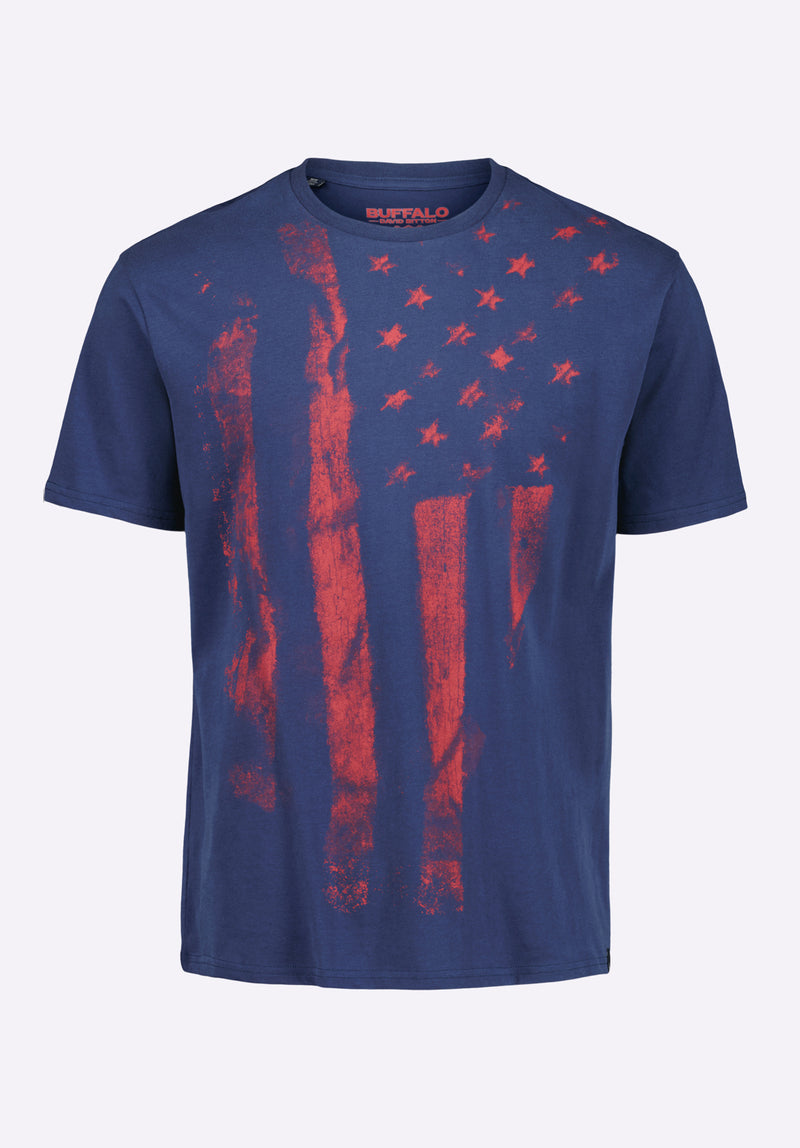 Talla Men's Graphic T-Shirt with American Flag Print, Whale - BM24650