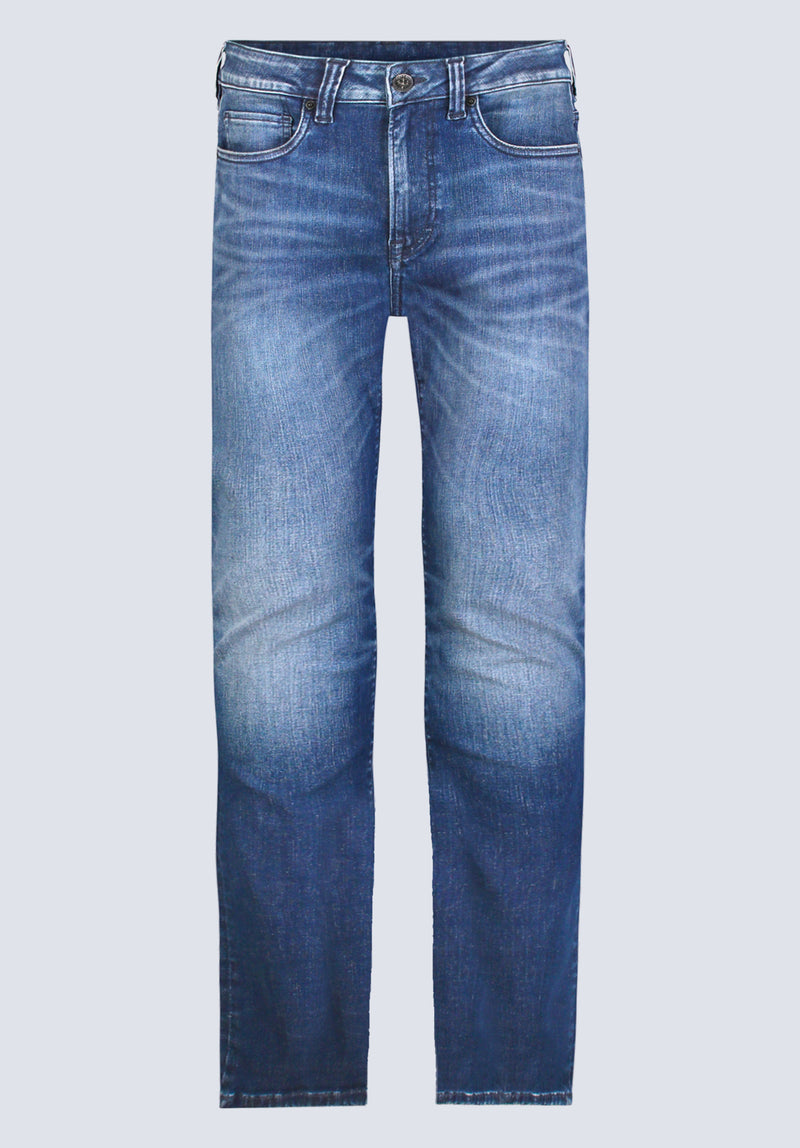 Buffalo David Bitton Slim Ash Men's Crinkled and Worn Jeans, Indigo - BM26008