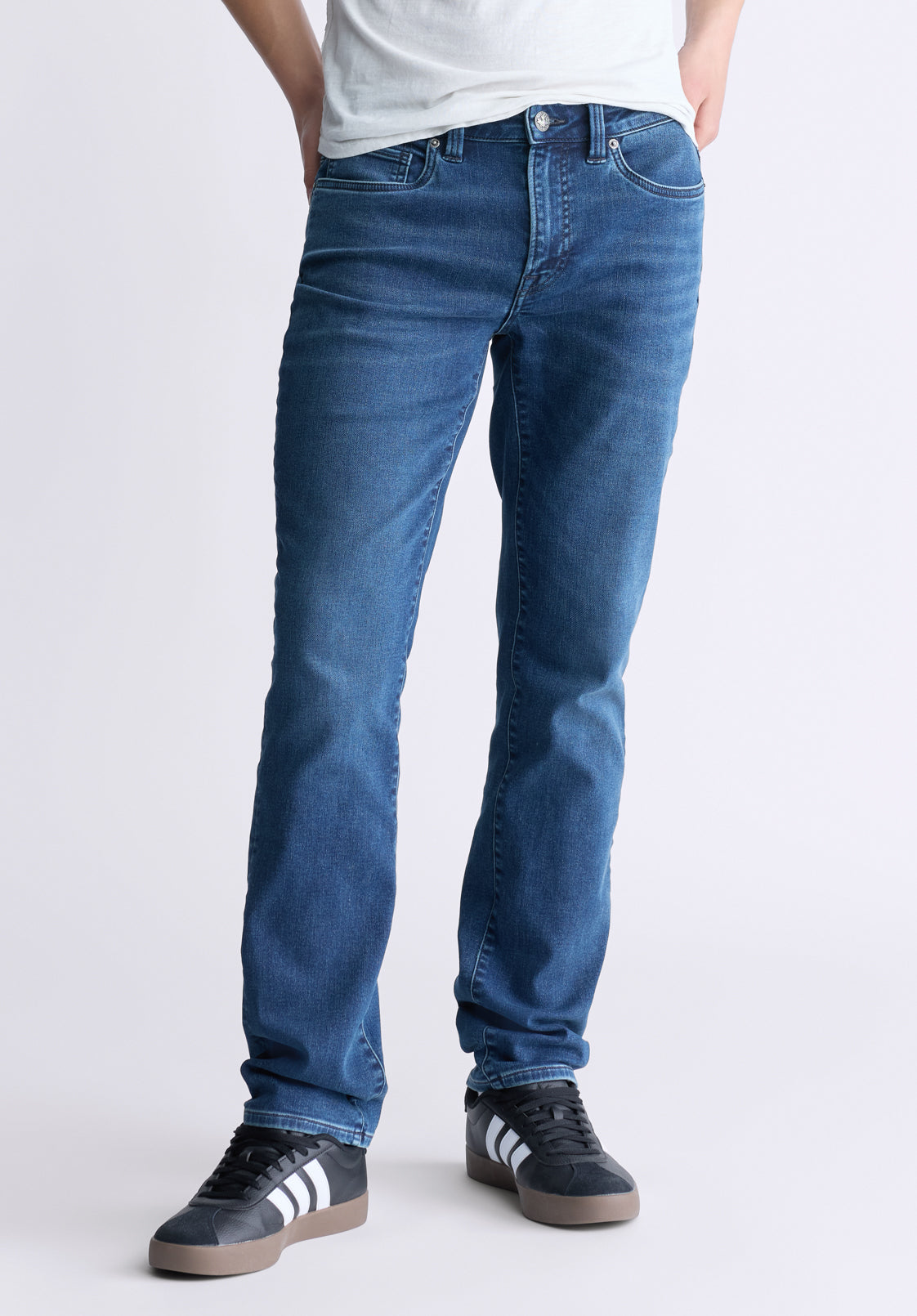 Straight Six Men's Fleece Jeans, Whiskered Indigo – Buffalo Jeans