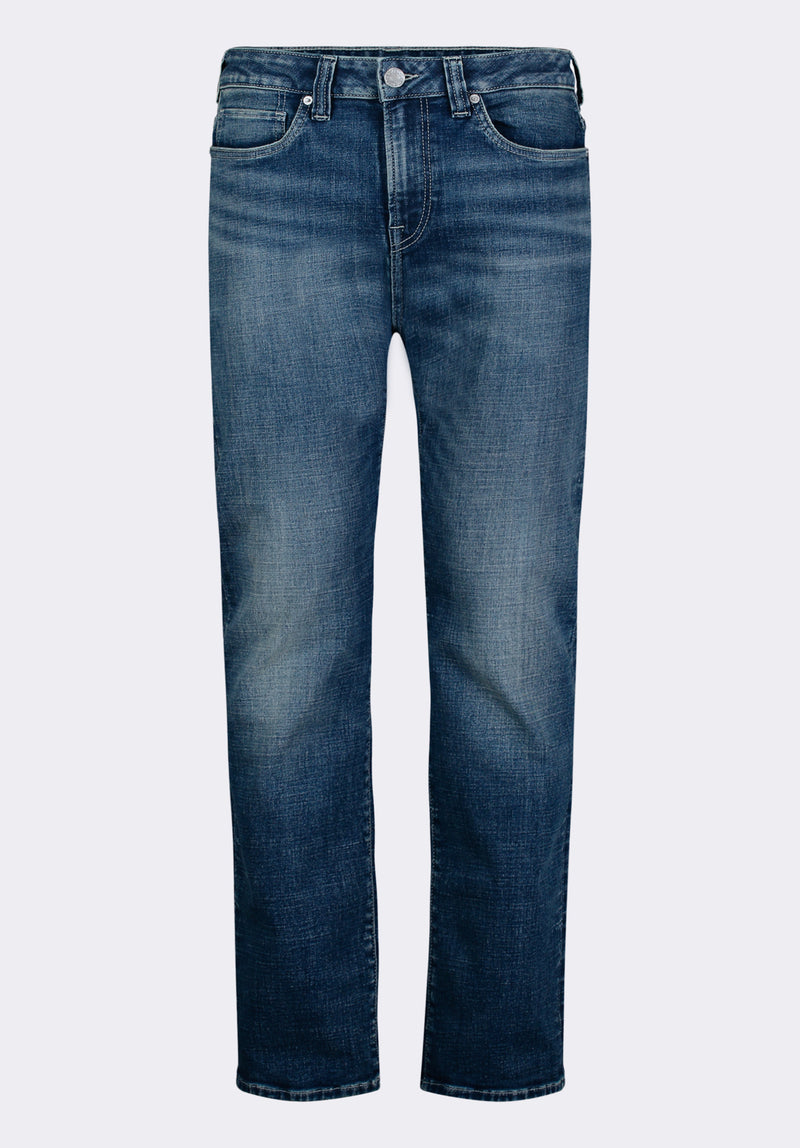 Relaxed Straight Driven Men's Jeans, Authentic Worked Indigo - BM26060