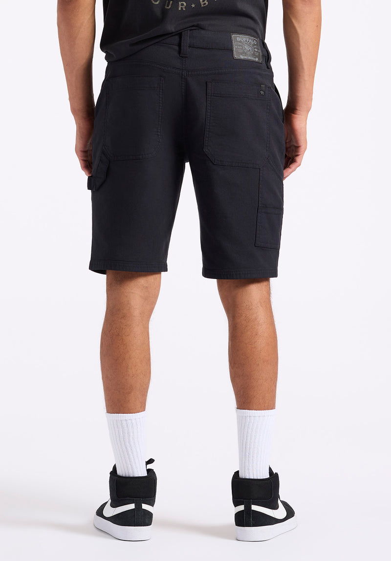 Relaxed Straight Dean Men's Utility Cargo Shorts, Black - BM26076