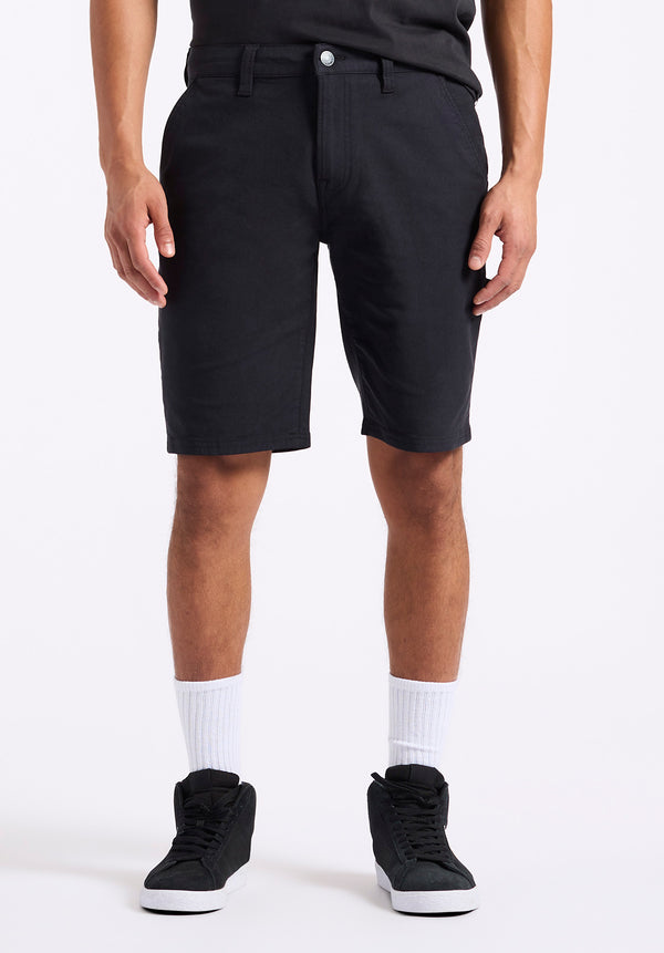 Relaxed Straight Dean Men's Utility Cargo Shorts, Black - BM26076