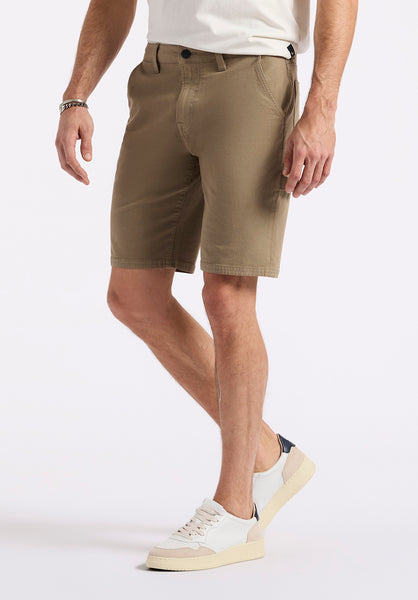 Relaxed Straight Dean Men's Utility Cargo Shorts, Dark Beige - BM26076