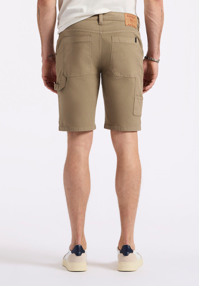 Relaxed Straight Dean Men's Utility Cargo Shorts, Dark Beige - BM26076