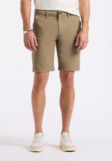 Relaxed Straight Dean Men's Utility Cargo Shorts, Dark Beige - BM26076