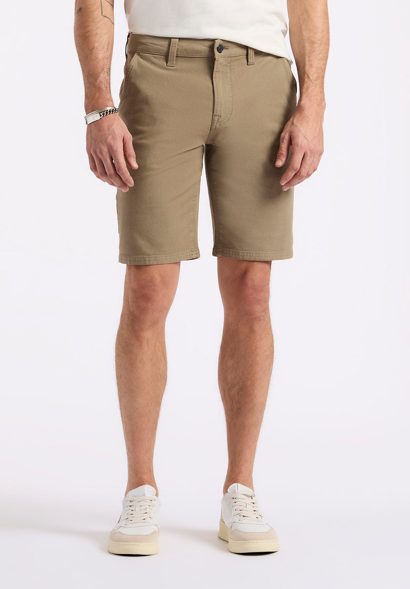 Relaxed Straight Dean Men's Utility Cargo Shorts, Dark Beige - BM26076