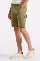 Relaxed Straight Dean Men's Utility Cargo Shorts, Olive - BM26076