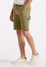 Relaxed Straight Dean Men's Utility Cargo Shorts, Olive - BM26076