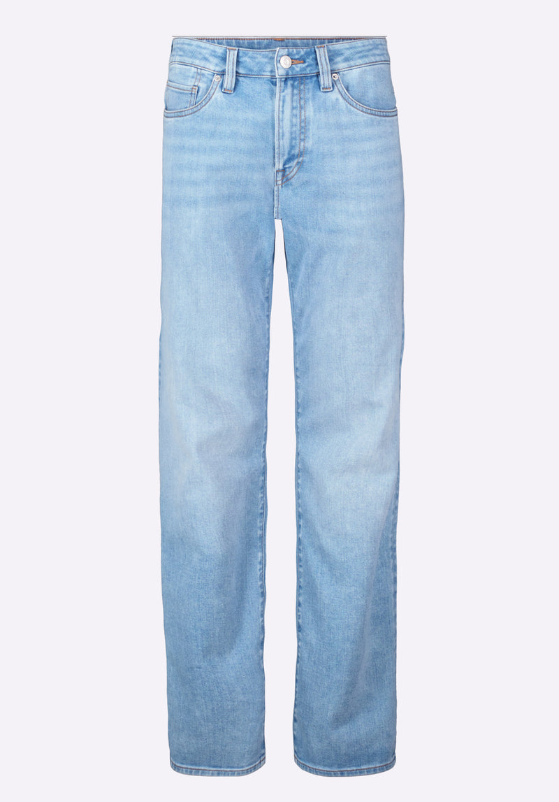 Relaxed Straight Driven Men's Jeans, Light Blue - BM26082