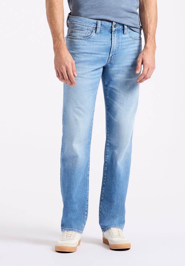 Relaxed Straight Driven Men's Jeans, Vintage Blue - BM26083