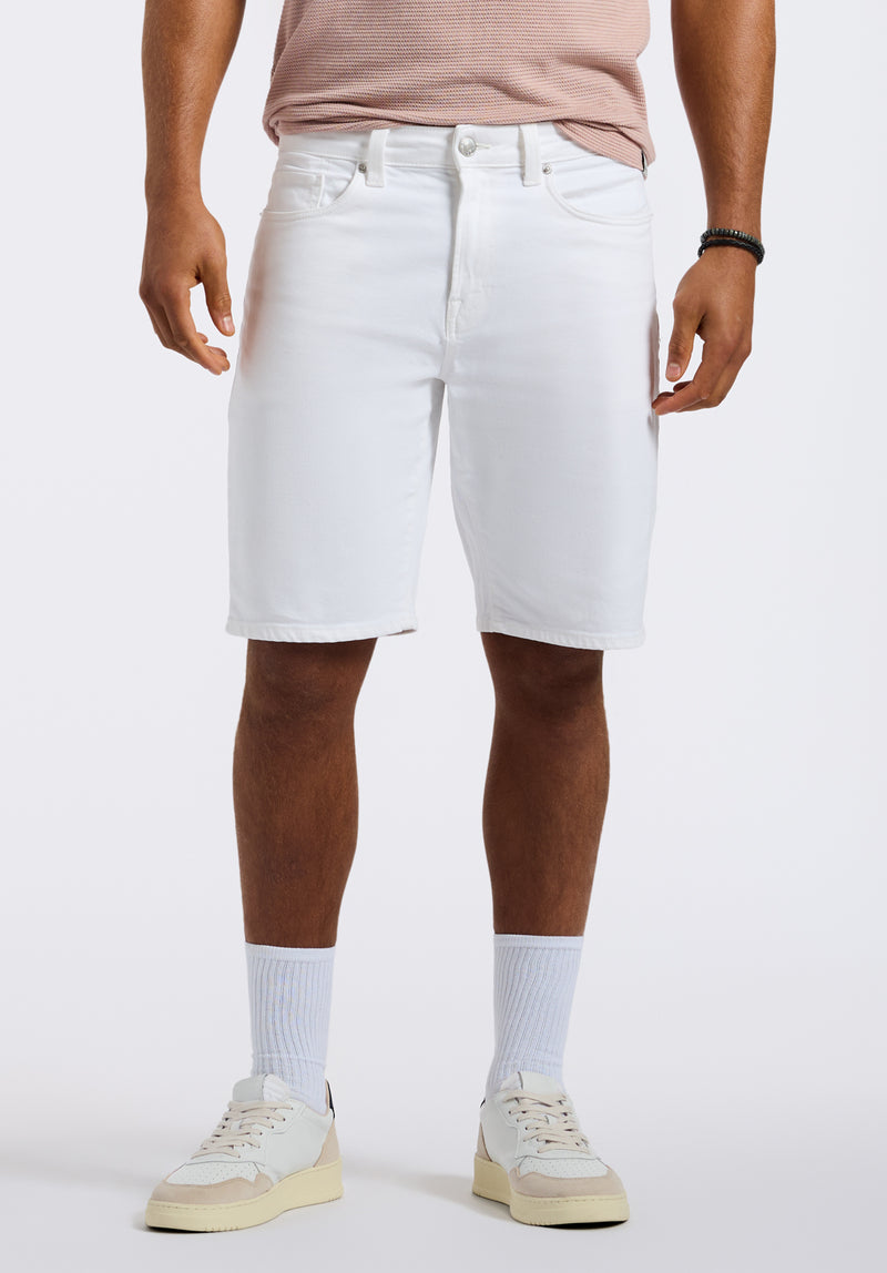 Relaxed Straight Dean Men's Short, White - BM26097