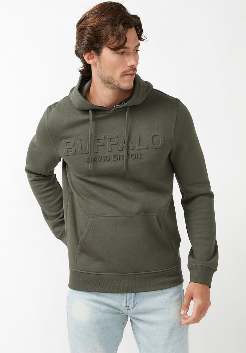 Fadol Men's Embossed Fleecy Hoodie in Thyme Green – Buffalo Jeans - US