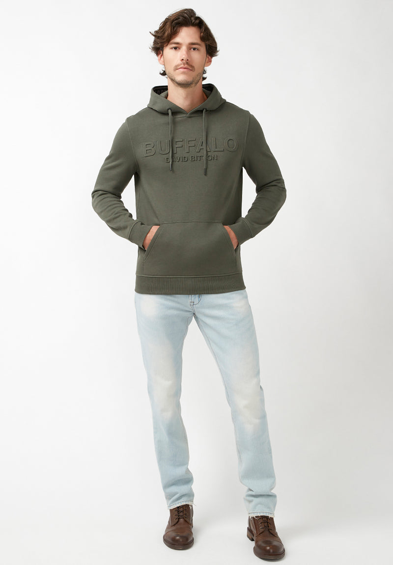 Fadol Men's Embossed Fleecy Hoodie in Thyme Green – Buffalo Jeans - US