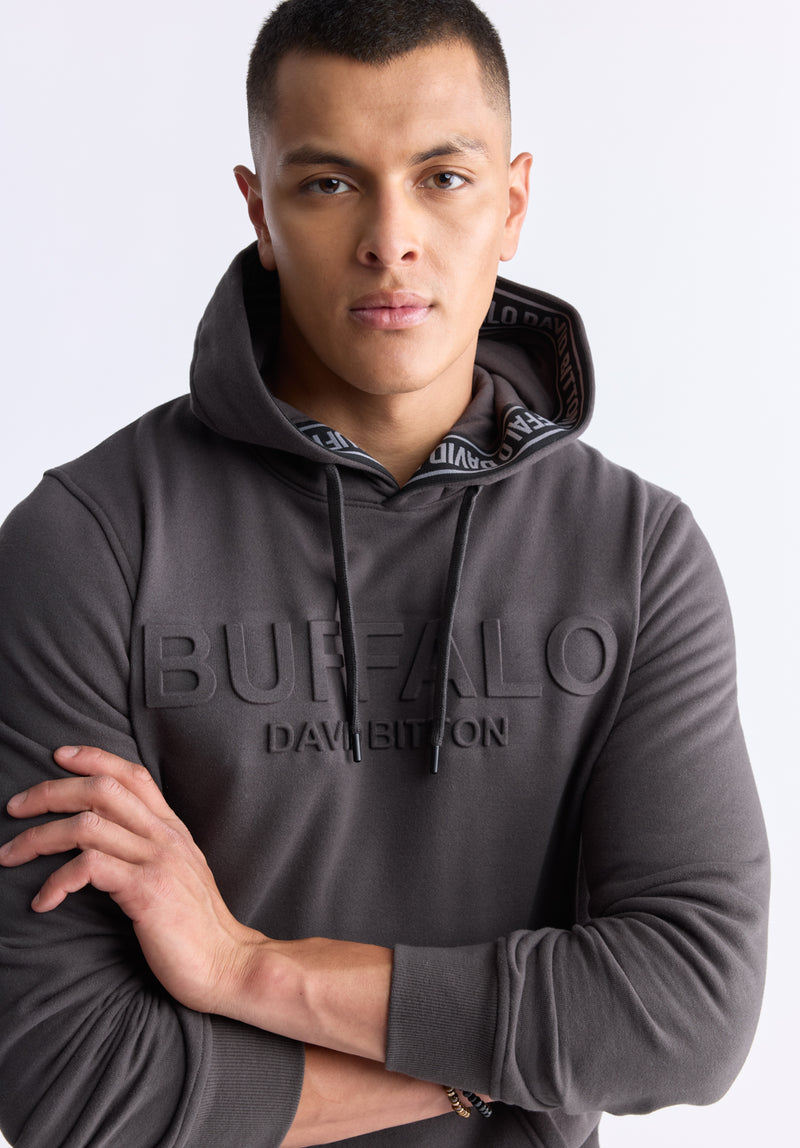 Embossed logo hooded sweatshirt online