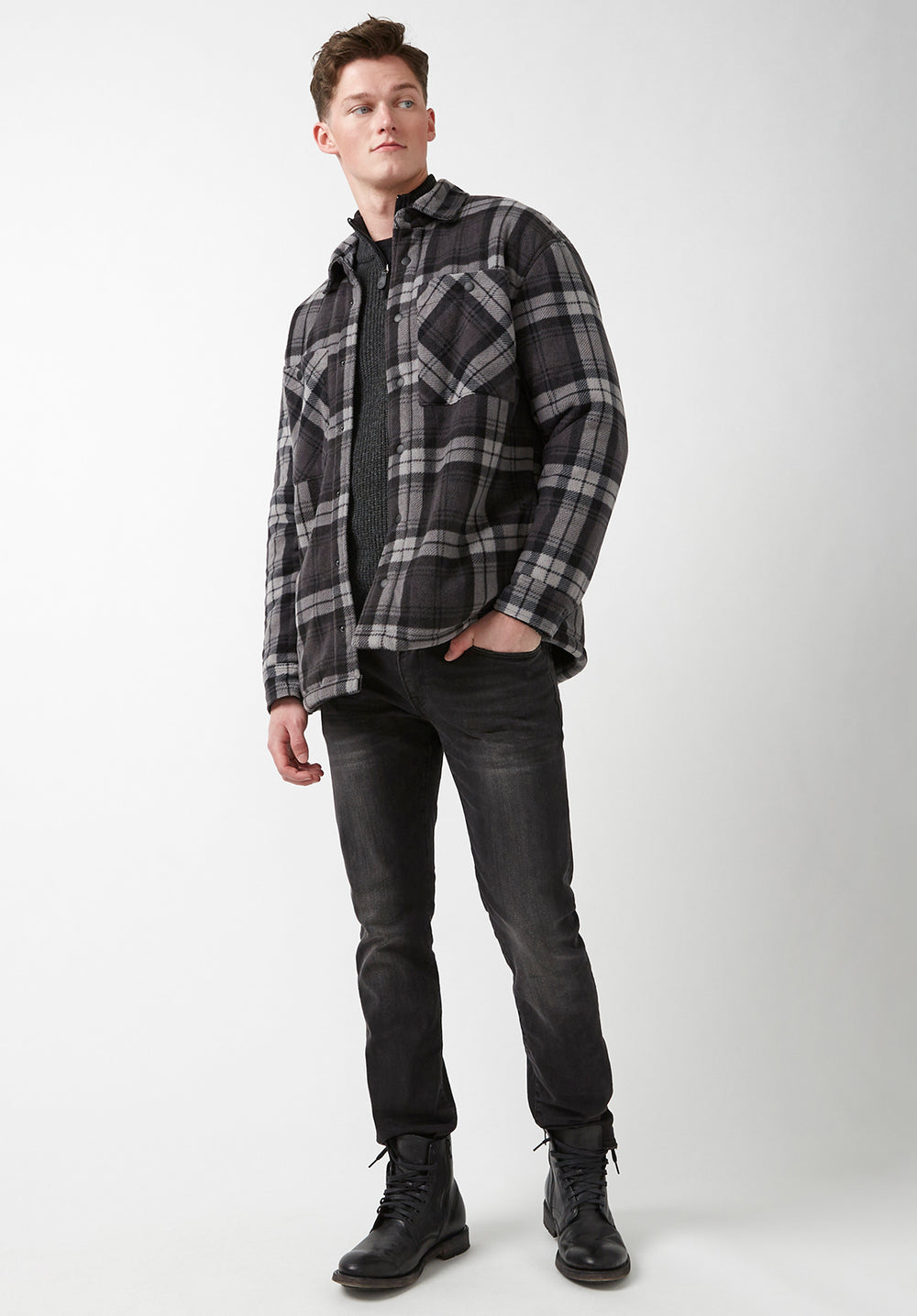 Vintage TW top Snowboarding Plaid Shaket