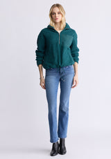 Buffalo David Bitton Sena Women's Sherpa Jacket with Chest Pocket, Dark Sea - JK0036F Color DARK SEA