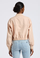 Pyper Women's Cropped Zip-Up Jacket, Cameo Rose - JK0044P