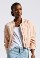 Pyper Women's Cropped Zip-Up Jacket, Cameo Rose - JK0044P