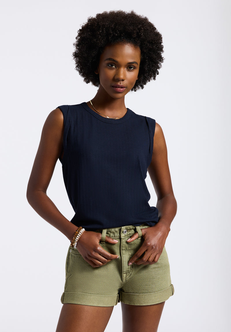 Elayne Women’s Sleeveless Top, Navy - KT0191P
