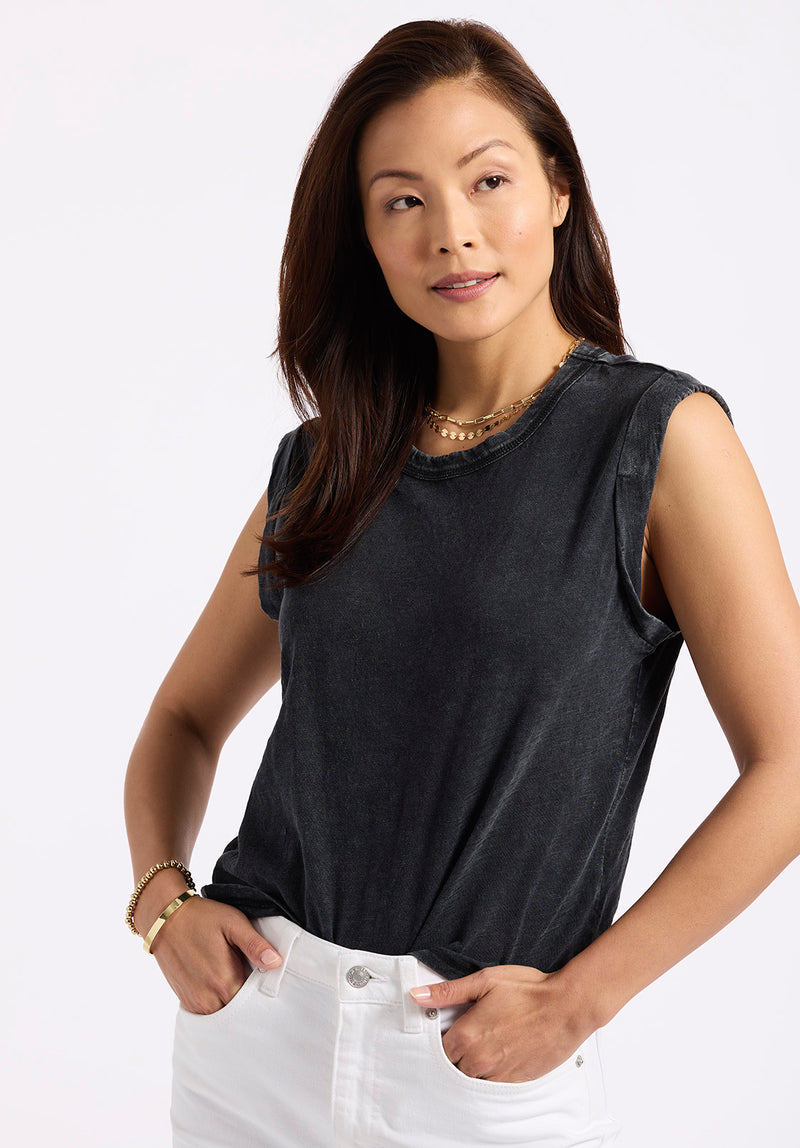 Elayne Women’s Sleeveless Top, Black - KT0230P