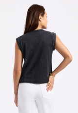 Elayne Women’s Sleeveless Top, Black - KT0230P