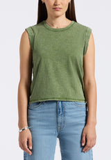 Elayne Women’s Sleeveless Top, Bronze Green - KT0230P